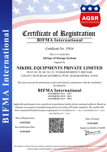 BIFMA Certificate
